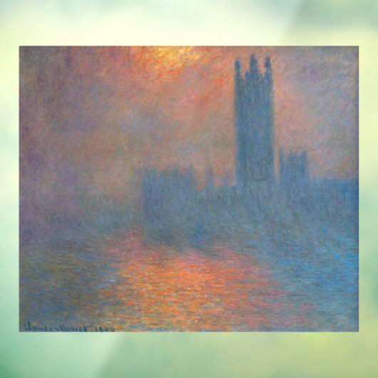 Claude Monet - Houses of Parliament London Raamsticker (Vel 3)