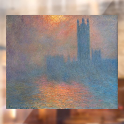 Claude Monet - Houses of Parliament London Raamsticker (Vel 2)