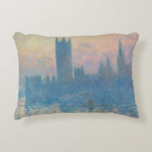 Claude Monet Houses of Parliament Zonsondergang Accent Kussen