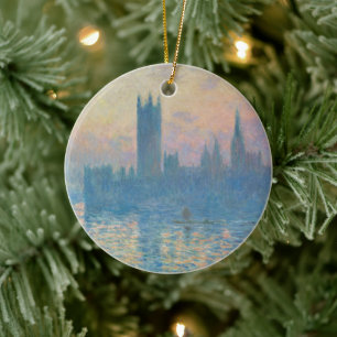 Claude Monet Houses of Parliament Zonsondergang Keramisch Ornament