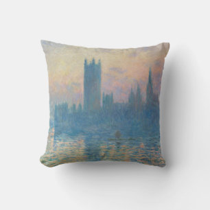 Claude Monet Houses of Parliament Zonsondergang Kussen
