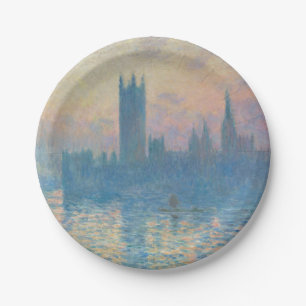 Claude Monet Houses of Parliament Zonsondergang Papieren Bordje