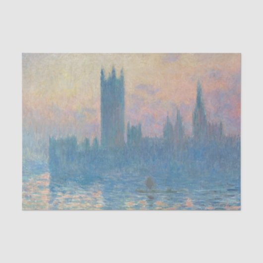 Claude Monet Houses of Parliament Zonsondergang Tissuepapier (Voorkant)
