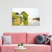 Claude Monet Houses over de Achterzaan Canvas Afdruk (Insitu (Woonkamer))
