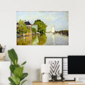 Claude Monet Houses over de Achterzaan Poster (Thuiskantoor)