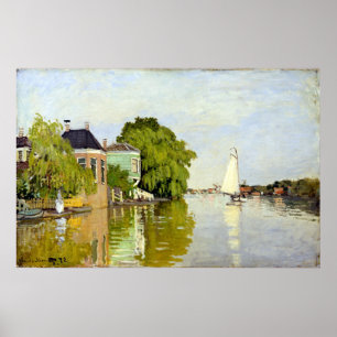 Claude Monet Houses over de Achterzaan Poster