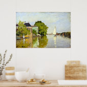 Claude Monet Houses over de Achterzaan Poster (Keuken)