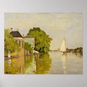 Claude Monet - Houses over de Achterzaan Poster