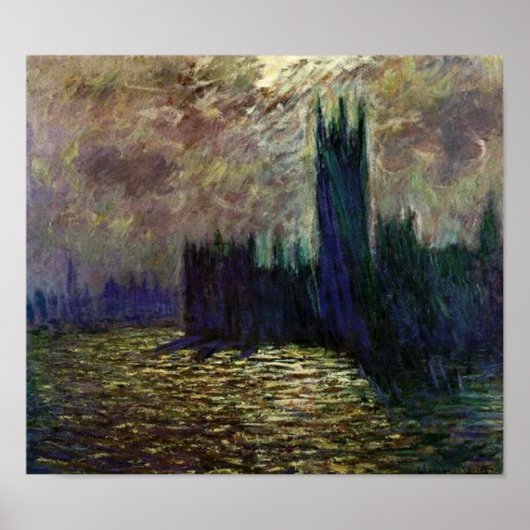 Claude Monet-Houses van het Parlement Poster (Voorkant)
