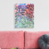 Claude Monet | Huis te Giverny, Roos Canvas Afdruk (Insitu (Woonkamer))