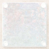 Claude Monet | Huis te Giverny, Roos Glazen Onderzetter (Achterkant)