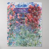Claude Monet | Huis te Giverny, Roos Poster (Voorkant)