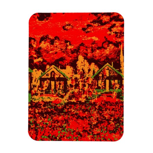 Claude Monet Huizen te Argenteuil (Gewijzigd) Magneet (Verticaal)