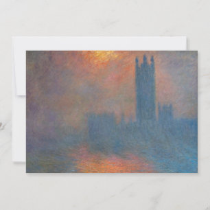 Claude Monet - Huizen van het Parlement Londen Bedankkaart
