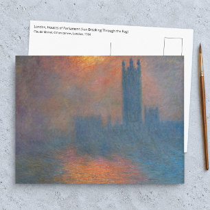 Claude Monet - Huizen van het Parlement Londen Briefkaart