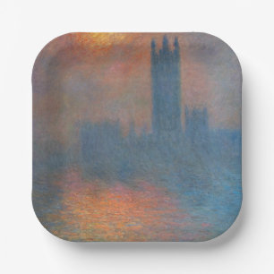 Claude Monet - Huizen van het Parlement Londen Papieren Bordje