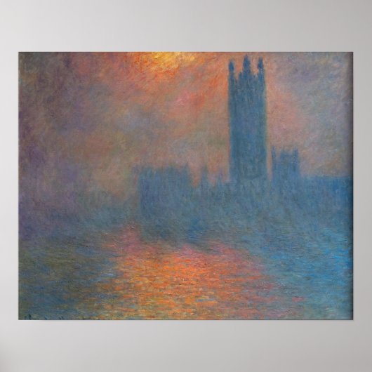 Claude Monet - Huizen van het Parlement Londen Poster (Voorkant)
