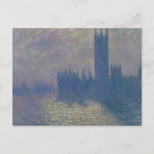 Claude Monet Huizen van het Parlement, Stormy Sk Briefkaart