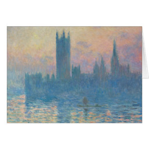Claude Monet Huizen van het Parlement Zonsondergan