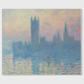 Claude Monet Huizen van het Parlement Zonsondergan Cadeaupapier (Vlak)