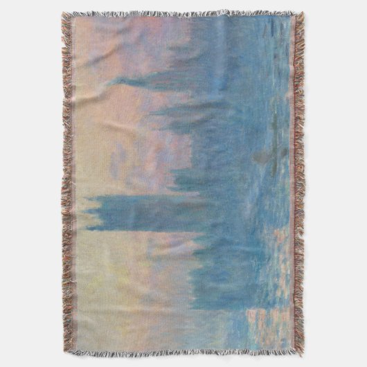 Claude Monet Huizen van het Parlement Zonsondergan Deken (Voorkant Verticaal)
