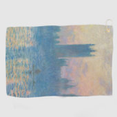 Claude Monet Huizen van het Parlement Zonsondergan Golfhanddoek (Horizontaal)