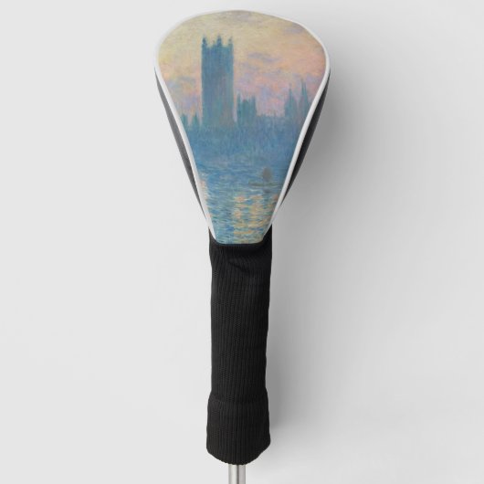 Claude Monet Huizen van het Parlement Zonsondergan Golfheadcover (Voorkant)