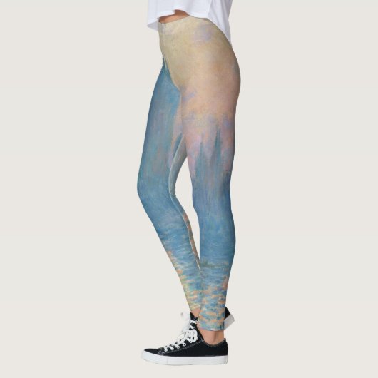 Claude Monet Huizen van het Parlement Zonsondergan Leggings (Links)