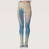 Claude Monet Huizen van het Parlement Zonsondergan Leggings (Voorkant)