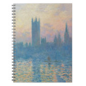 Claude Monet Huizen van het Parlement Zonsondergan Notitieboek (Voorkant)
