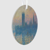Claude Monet Huizen van het Parlement Zonsondergan Ornament (voorkant)