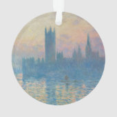 Claude Monet Huizen van het Parlement Zonsondergan Ornament (achterkant)