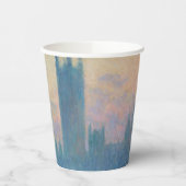 Claude Monet Huizen van het Parlement Zonsondergan Papieren Bekers (Links)