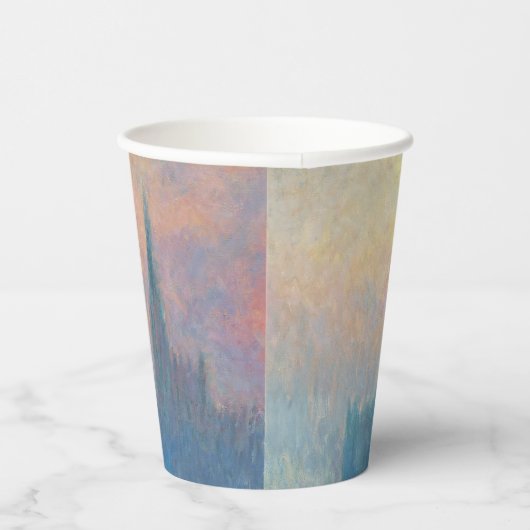 Claude Monet Huizen van het Parlement Zonsondergan Papieren Bekers (Rechts)