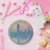 Claude Monet Huizen van het Parlement Zonsondergan Papieren Bordje (Feest)