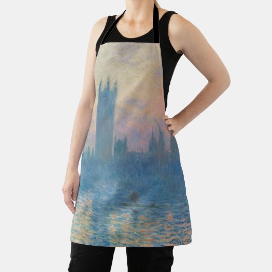 Claude Monet Huizen van het Parlement Zonsondergan Schort (Insitu)
