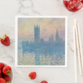 Claude Monet Huizen van het Parlement Zonsondergan Servet (Insitu)