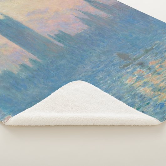 Claude Monet Huizen van het Parlement Zonsondergan Sherpa Deken (3/4)