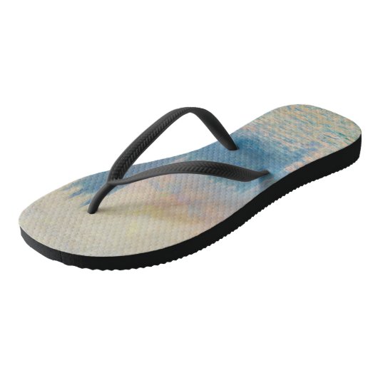 Claude Monet Huizen van het Parlement Zonsondergan Teenslippers (Schuin)