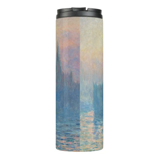Claude Monet Huizen van het Parlement Zonsondergan Thermosbeker (Achterkant)