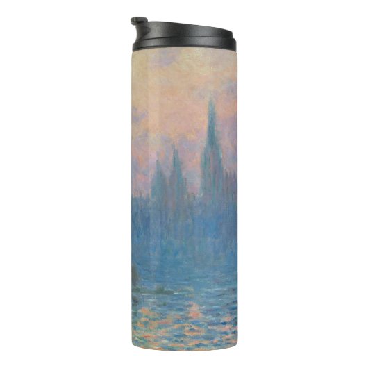 Claude Monet Huizen van het Parlement Zonsondergan Thermosbeker (Geroteerd rechts)