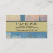 Claude Monet Huizen van het Parlement Zonsondergan Visitekaartje (Achterkant)