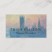 Claude Monet Huizen van het Parlement Zonsondergan Visitekaartje (Voorkant)