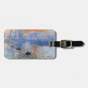 Claude Monet Impressie Zonsopgang 1872 Haven Kunst Bagagelabel