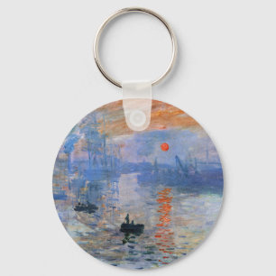 Claude Monet Impressie Zonsopgang 1872 Haven Kunst Sleutelhanger