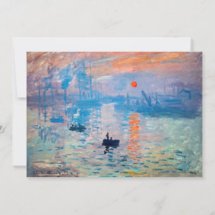 Claude Monet - Impressie, zonsopgang Bedankkaart