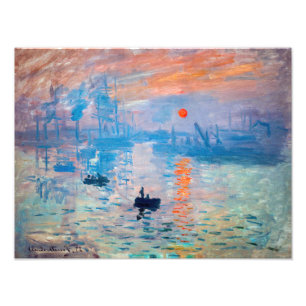 Claude Monet - Impressie, zonsopgang Foto Afdruk