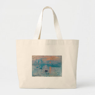 Claude Monet Impressie Zonsopgang Frans Grote Tote Bag