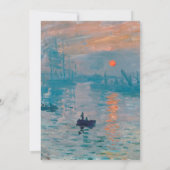 Claude Monet Impressie Zonsopgang Frans Kaart (Achterkant)