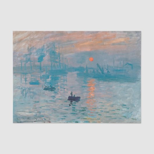 Claude Monet Impressie Zonsopgang Frans Tissuepapier (Voorkant)